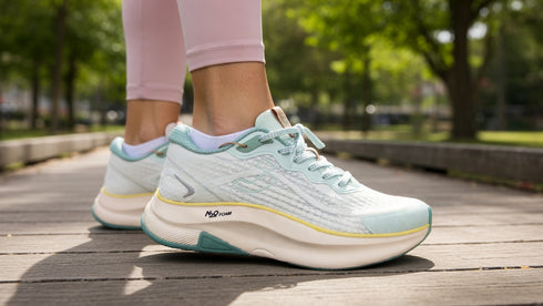 SJ Womens Mint Green & Yellow 641223 Lightweight Sustainable Athleisure Sneaker