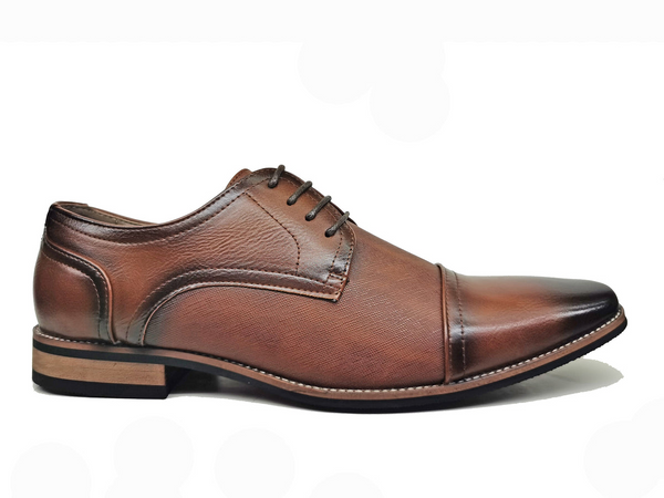Marcozzi Mens Amsterdam Cognac Laced Dress Shoe with Refined Detailing
