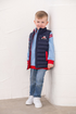 Lighthouse Boys Abel Navy and Red Tractor Quilted Gilet