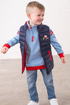 Lighthouse Boys Abel Navy and Red Tractor Quilted Gilet