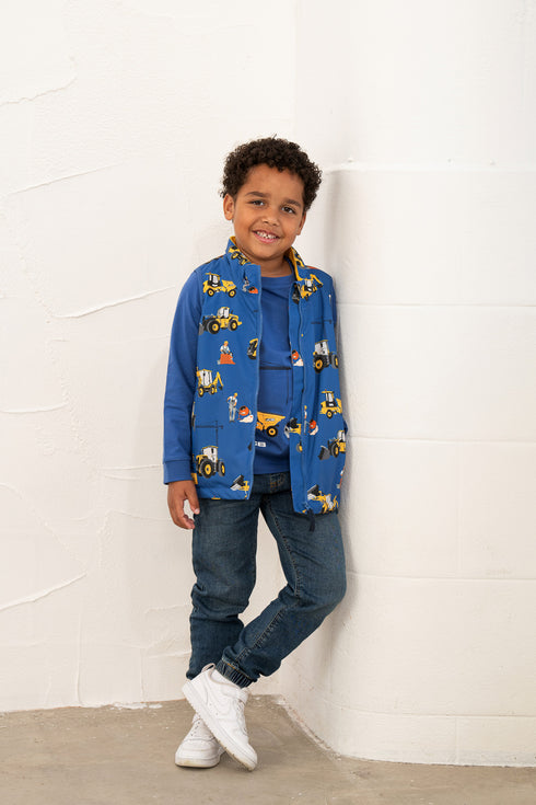 Lighthouse Alex Boys Waterproof Gilet – JCB Print