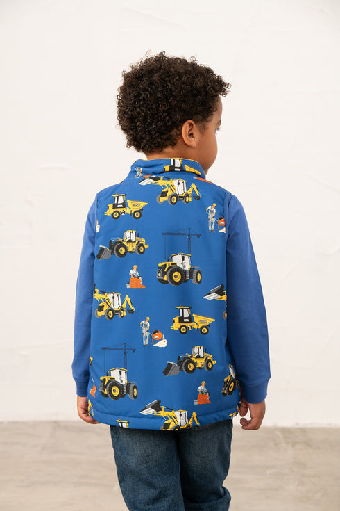 Lighthouse Alex Boys Waterproof Gilet – JCB Print