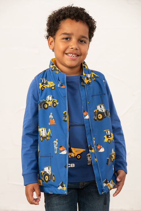 Lighthouse Alex Boys Waterproof Gilet – JCB Print