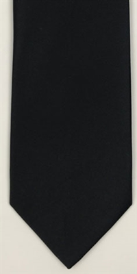 Dervans Fashions Mens Solid Black Formal Tie 7.5cm Blade