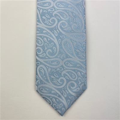 Montagu Mens 7.5cm Paisley Tie - Ice Blue 1125