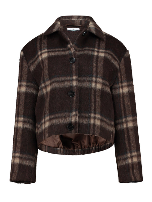 Hailys Womens Em44ily Brown Check Jacket BAT-2511071