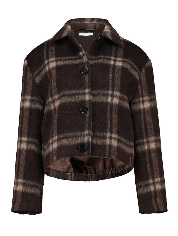 Hailys Womens Em44ily Brown Check Jacket BAT-2511071