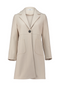 Zabaione Womens Ha44nnahh Collarered Single Button Coat BK-148-303 - Cream