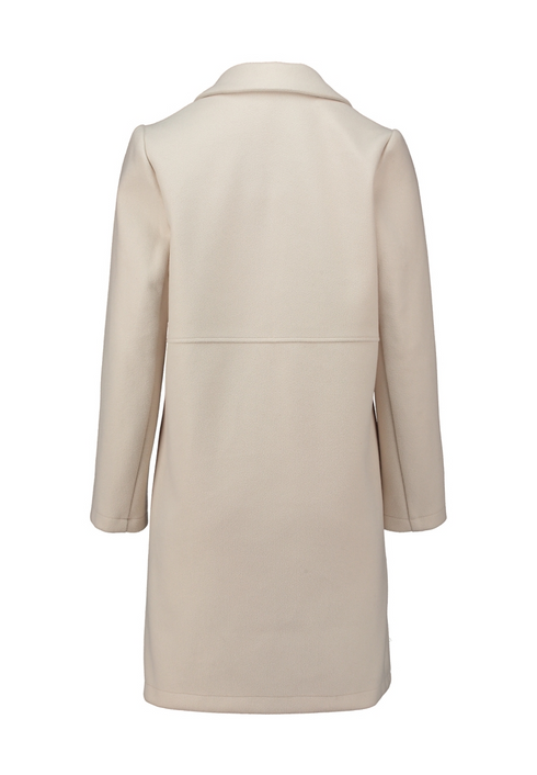 Zabaione Womens Ha44nnahh Collarered Single Button Coat BK-148-303 - Cream