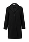 Zabaione Womens Ha44nnahh Collared Long Coat BK-148-303BL - Black