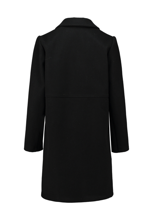 Zabaione Womens Ha44nnahh Collared Long Coat BK-148-303BL - Black