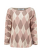 Zabaione Ladies Sa44mara Argyle Long Sleeve Jumper - Taupe BK-148-344