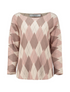 Zabaione Ladies Sa44mara Argyle Long Sleeve Jumper - Taupe BK-148-344