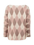 Zabaione Ladies Sa44mara Argyle Long Sleeve Jumper - Taupe BK-148-344