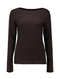 Zabaione Ladies Co44raline Textured Long Sleeve Top - Coffee BK148-325CFE