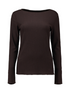 Zabaione Ladies Co44raline Textured Long Sleeve Top - Coffee BK148-325CFE