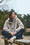 District Bondon Hooded Faux Fur Jacket BONDON - Light Sand