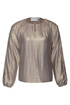 Kimara Bras Metallic Studded Long-Sleeve Blouse BRAS - Gold