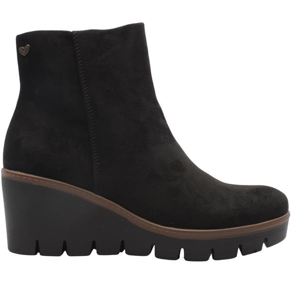 Susst Womens Buddy Wedge Ankle Boot BUDDY26 - Black PU