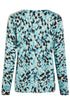 Barbara Lebek Abstract Print Jumper With Metallic Trim Sleeves Turquoise 80580052