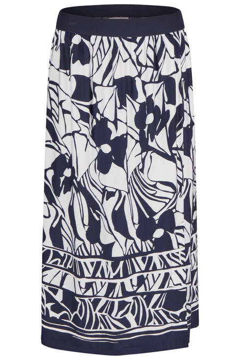 Barbara Lebek Floral Print Skirt 82040052 - Womens Pull-On Skirt