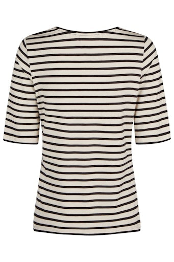 Barbara Lebek Round Neck Top With Multi Stripe And Floral Print Theme 2 75780052