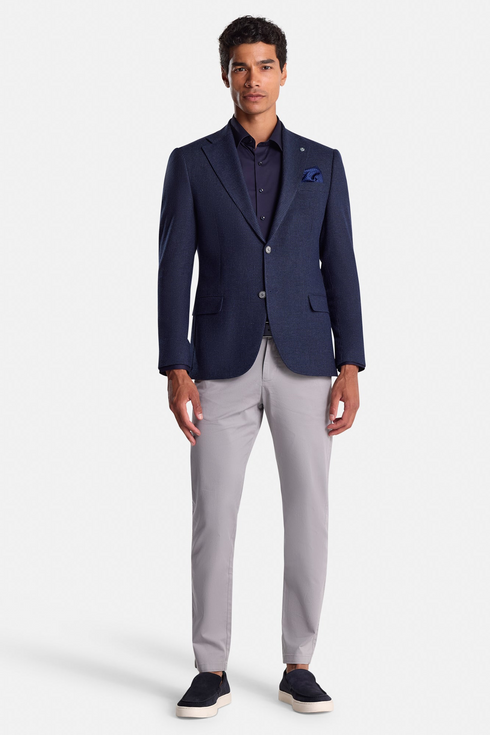 Benetti Menswear Trent Silver Super Soft Peach Cotton Tapered Chino