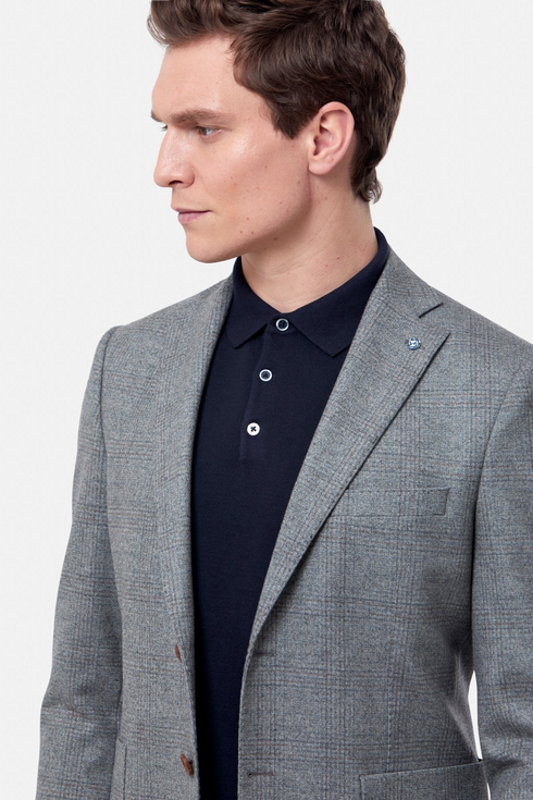 Benetti Herbie Sage Lightweight Check Blazer