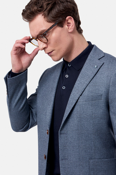 Benetti Herbie Smoke Lightweight Check Blazer