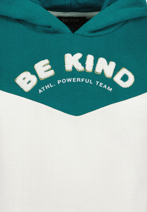 Blue Seven Girls "Be Kind" Hoody – Green & Off-White 764714
