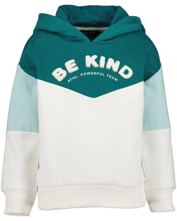 Blue Seven Girls "Be Kind" Hoody – Green & Off-White 764714