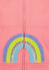 Blue Seven Full-Zip Hoody – Salmon with Pastel Rainbow Design 764701