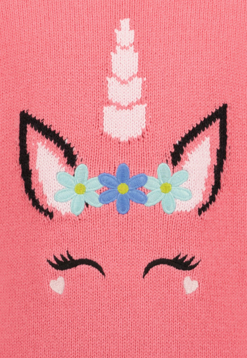Blue Seven Girls Unicorn Pullover – Salmon Pink 769128