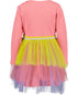 Blue Seven Girls Unicorn Dress – Salmon with Tulle Skirt 773708