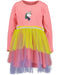Blue Seven Girls Unicorn Dress – Salmon with Tulle Skirt 773708