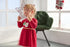 Blue Seven Toddler Girls Red & Gold Christmas Dress with Tulle Skirt - 963120