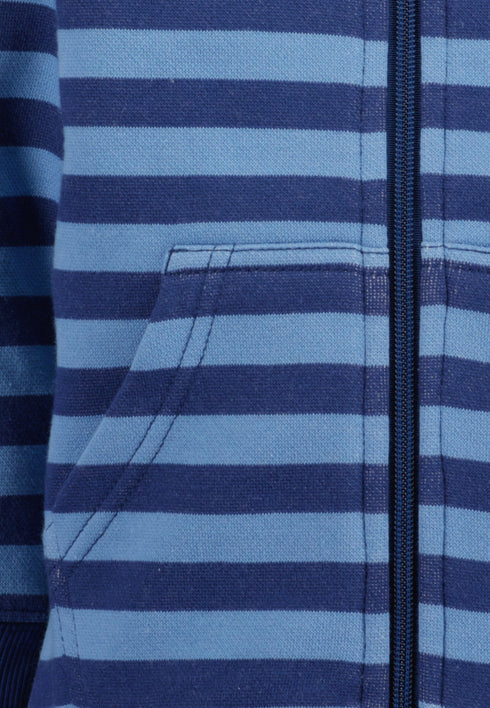 Boys Blue Seven Full Zip Striped Hoodie – 864785