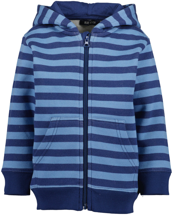 Boys Blue Seven Full Zip Striped Hoodie – 864785