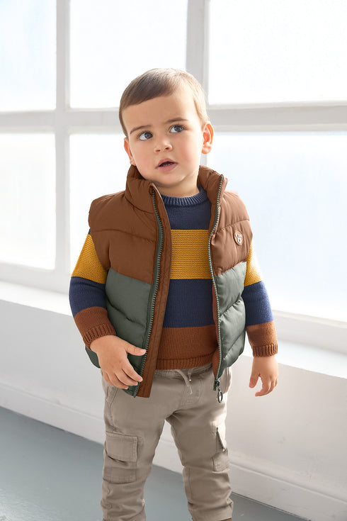 Blue Seven Toddler Boys Striped Pullover - 987070