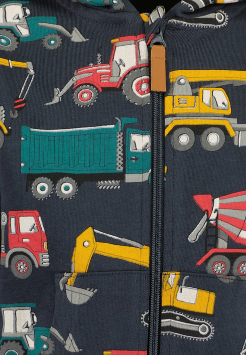 Blue Seven Boys Sweat Jacket with Machinery Print – 864759