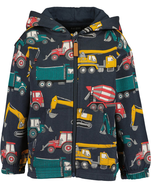 Blue Seven Boys Sweat Jacket with Machinery Print – 864759