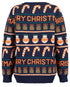 Boys Blue Seven Navy & Orange Christmas Jumper – 869099