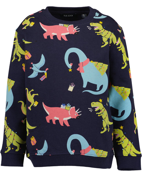 Boys Blue Seven Colourful Dinosaurs Sweatshirt – 864772