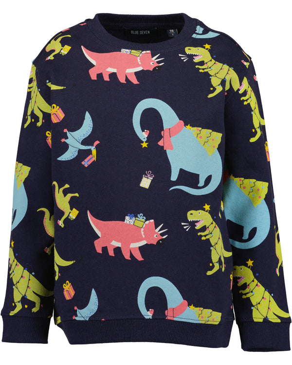 Boys Blue Seven Colourful Dinosaurs Sweatshirt – 864772