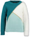 Blue Seven Girls Knit Pullover – Green & White with Gold Accents 769137