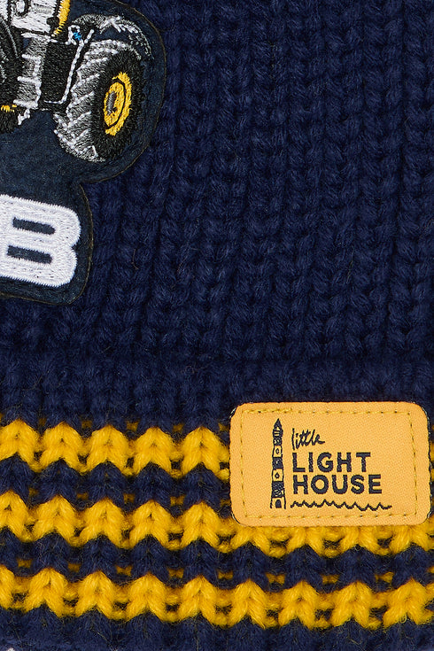 Lighthouse Bobbie Bobble Hat for Children – Cable Knit Warmth