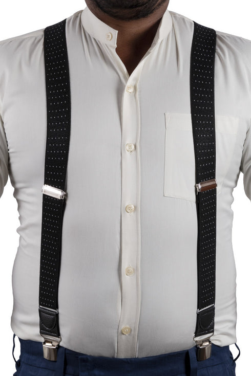 JKEL MB 01 Mens Dotted Wide Clip Braces