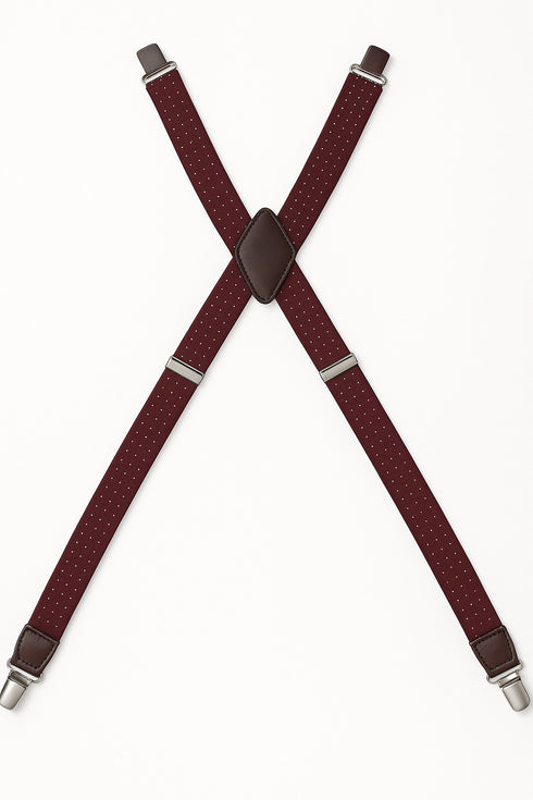 JKEL MB 01 Mens Dotted Wide Clip Braces