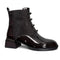 Loretta Vitale Patent Leather Ankle Boot C38132 - Chocolate Brown
