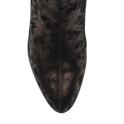 Loretta Vitale Grain Leather Ankle Boot C38161 - Pewter